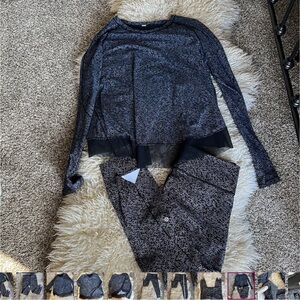 Lululemon Quick Pace Long Sleeve and leggings